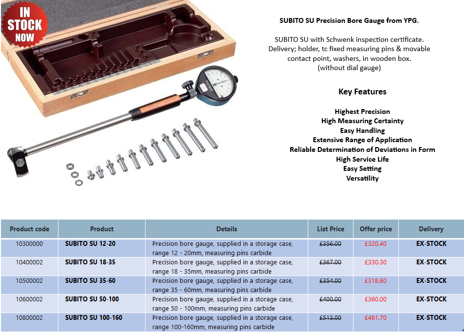 SUBITO SU dial bore gauge